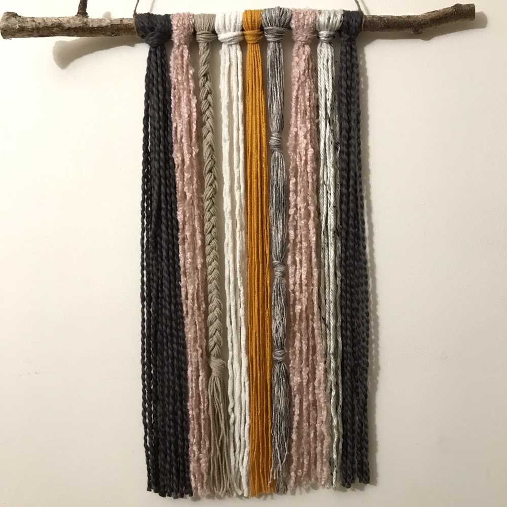 Florian Birchwood 28” Yarn Wall Hanging Tapestry